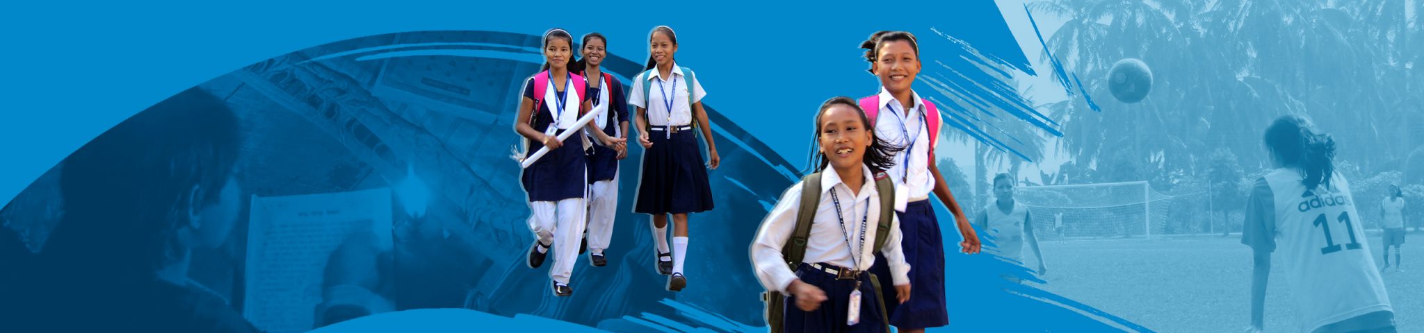 Girls receiving an education with Sneha Karma Foundation